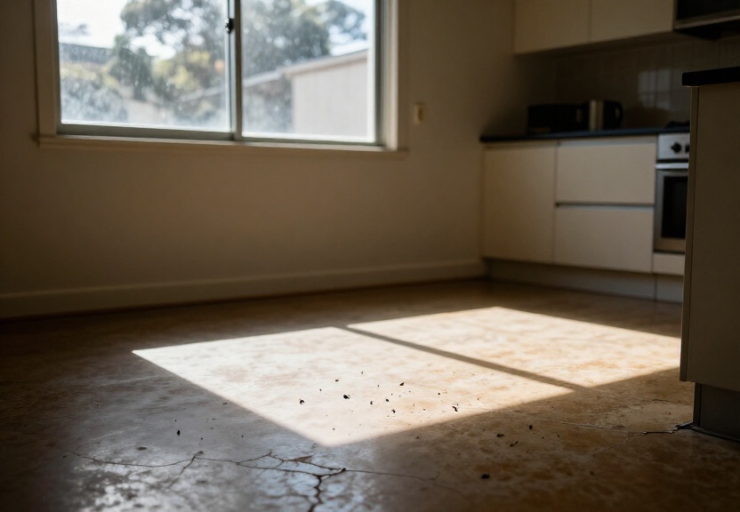 Cockroach infestation in an Oyster Bay kitchen before treatment